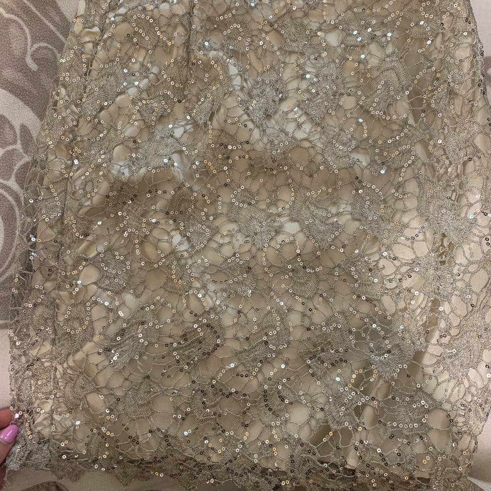 Beautiful beige sequence skirt